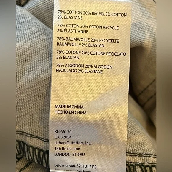 Pilcro The Wanderer Camo Multicolor Jeans Green Cream Purple Metallic Size 32T - Picture 16 of 16